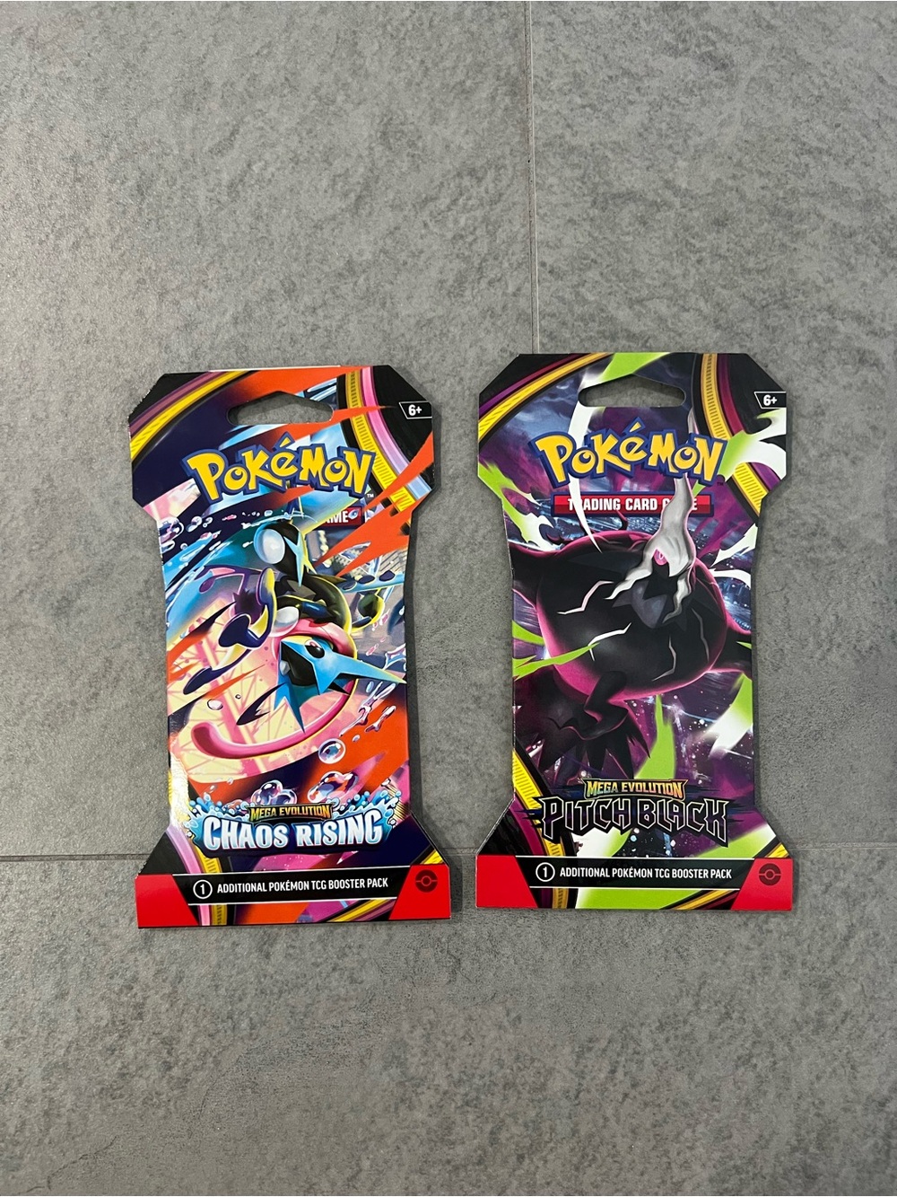 NWT Pokémon TCG: Mega Evolution - Chaos Rising(1)/Pitch Black(1) Booster Packs